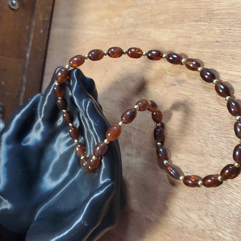 Elegant Brown Beaded Necklace JL